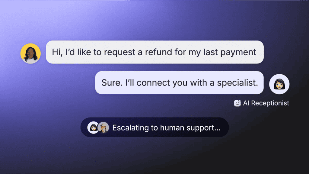 Chat conversation showcasing WhatsApp messaging automation tools for customer support.