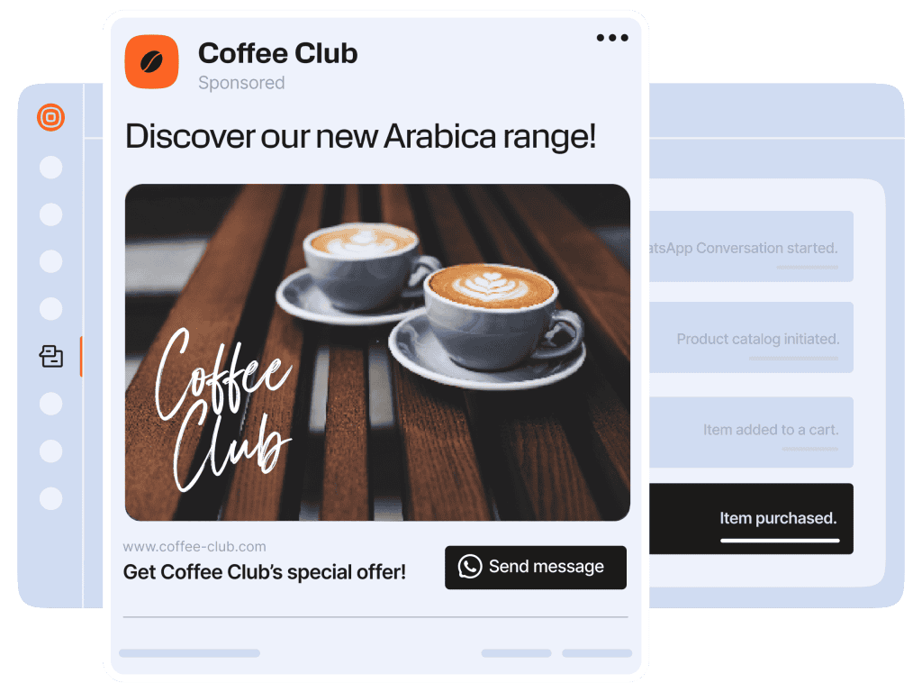 Arabica coffee ad promoting new coffee range for increased engagement.