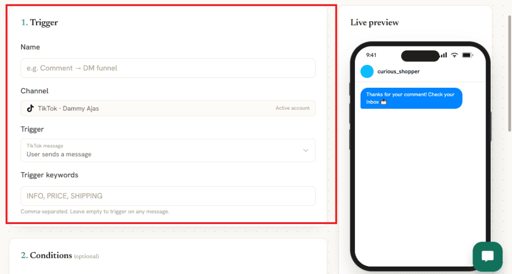 TikTok automation
