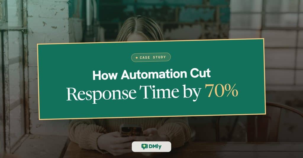 Article cover for the DMly case study on cutting customer response time by 70% with messaging automation.