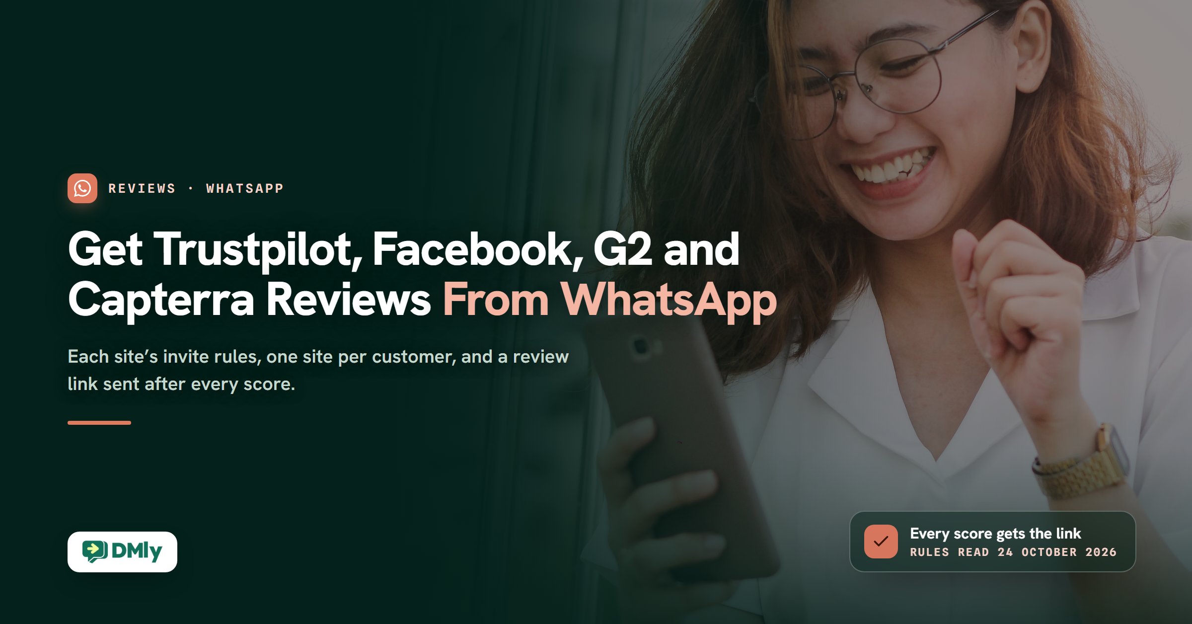 How to Get Trustpilot Reviews (and Facebook, G2 and Capterra Reviews) From WhatsApp